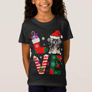 Camiseta Shih Tzu Lover Papai Noel Cães de Natal Pijama