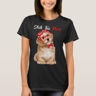 Camiseta Shih Tzu Mãe Quilt Svg Para Pai Masculina