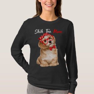 Camiseta Shih Tzu Mãe Quilt Svg Para Pai Masculina