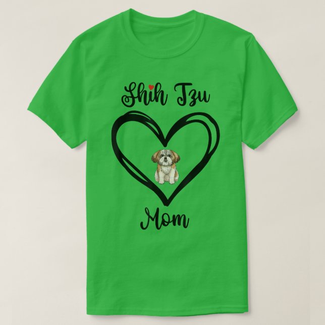 Camiseta Shih Tzu Mama Eu Amo Minha Mãe Shih Tzu (Frente do Design)