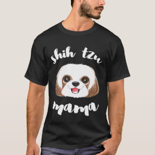 Camiseta Shih Tzu Mama Para Mulheres Cão-Mãe