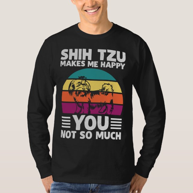 Camiseta Shih Tzu me faz feliz (Frente)