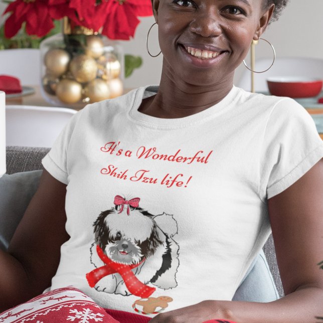 Camiseta Shih Tzu Mensal E Adorável Com Brinquedo Gingerpão (Criador carregado)