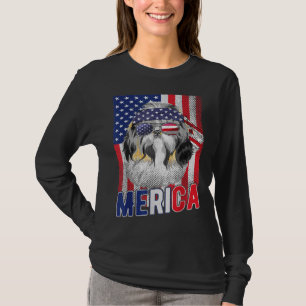 Camiseta Shih Tzu Merica Usa American Flag Patriotic Boys 4