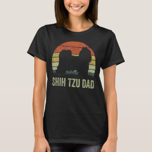 Camiseta Shih Tzu Pai Para Homens Retro Shih Tzu Dog Pai
