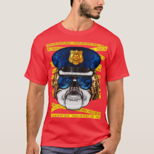 Camiseta Shih Tzu Police Officer Policeman Funny Police Dog