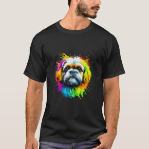 Camiseta Shih Tzu Pop Art I Dog Lover I Splash Art Shih Tzu