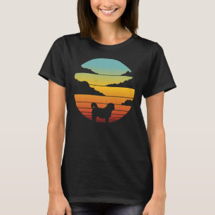 Camiseta Shih Tzu Retro Vintage Sunset 60 Anos 70 Para Home