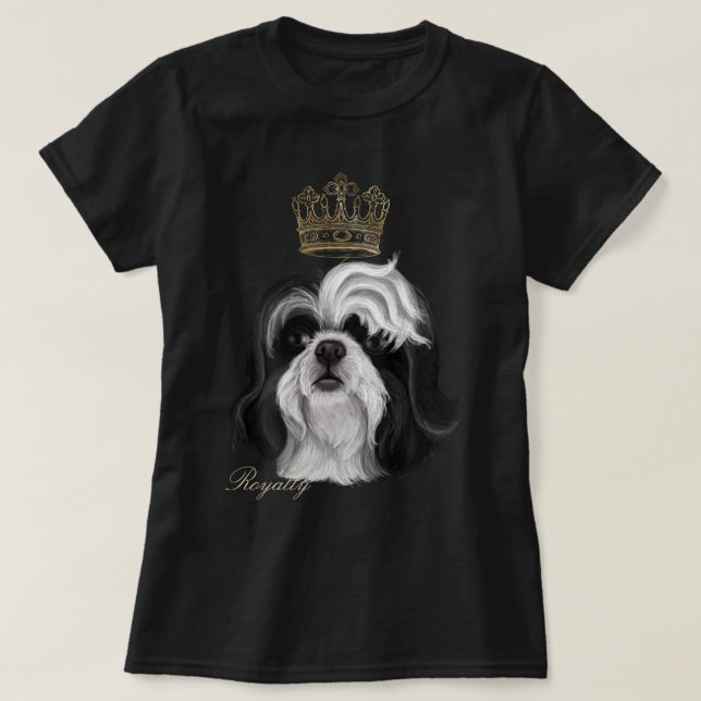 Camiseta Shih Tzu Royalty (Frente do Design)