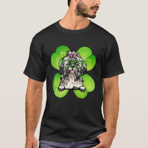 Camiseta Shih Tzu Shamrock Lucky Clover Rua irlandesa de Pa