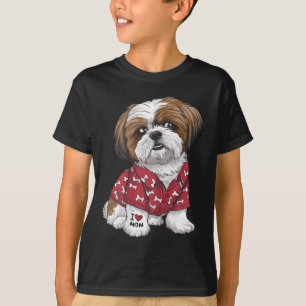 Camiseta Shih Tzu Shih Tzu Mãe Eu Amo Mãe Tatto