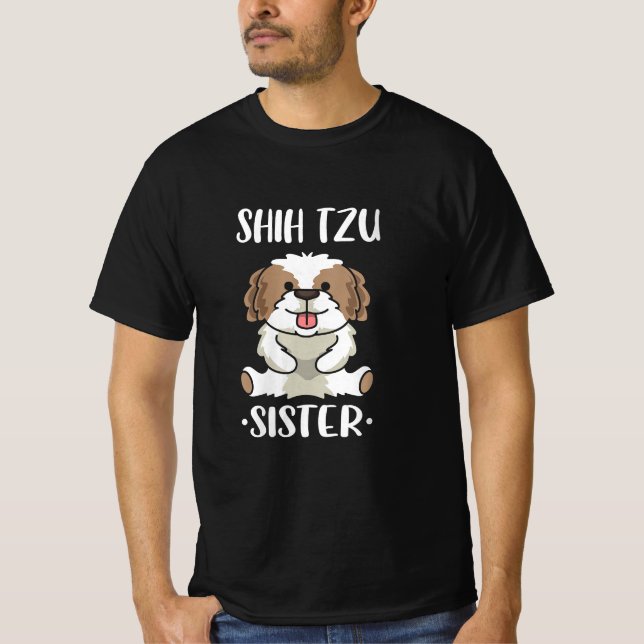Camiseta Shih Tzu Sister/ Cachorro Lover (Frente)