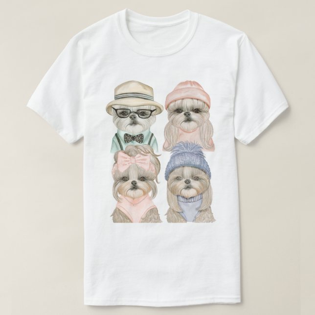 Camiseta Shih Tzu T-Shirt (Frente do Design)