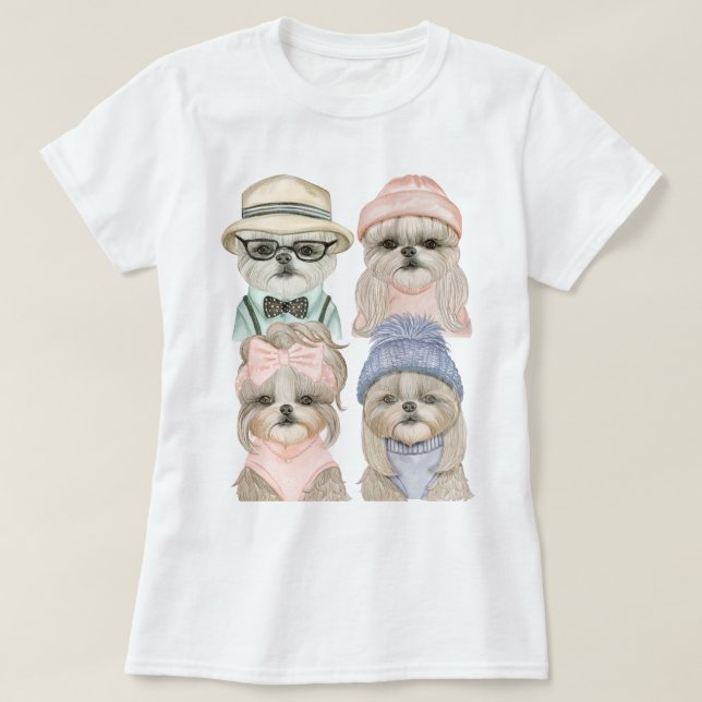 Camiseta Shih Tzu T-Shirt (Frente do Design)