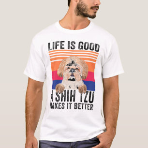 Camiseta Shih Tzu Torna Sua Vida Boa Vintagem