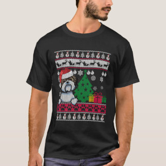 Camiseta Shih Tzu Ugly Sweater Xmas Dog Gift Para O Natal