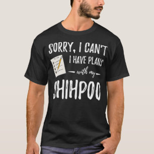 Camiseta Shihpoo Cão Cão Cachorro Planeia Cachorro Engraçad