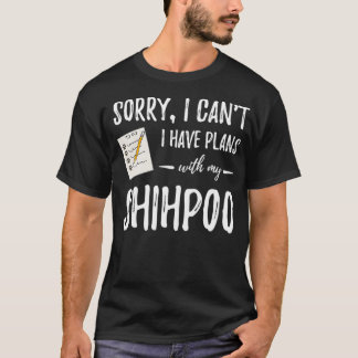Camiseta Shihpoo Cão Cão Cachorro Planeia Cachorro Engraçad