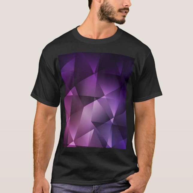 Camiseta Shimmer Poligonal Cor-de-Rosa Escuro (Frente)