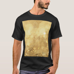 Camiseta Shimmering Douradas Ondas: Textura Mosaica