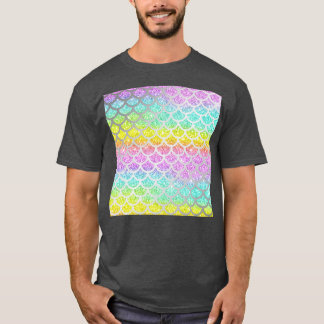 Camiseta Shimmery Rainbow Glitter Mermaid Scales 19