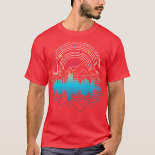 Camiseta Shimmy Music Sky Space Outdoor Mountain Lineart