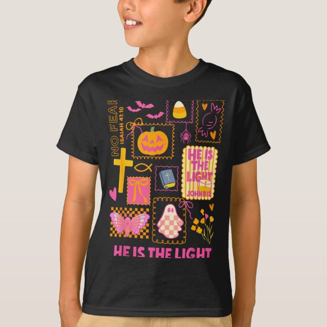 Camiseta Shine With The Light Of Jesus Christian Halloween  (Frente)
