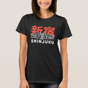 Camiseta Shinjuku Tokyo Japão Souvenir Japonês Kanji Chara