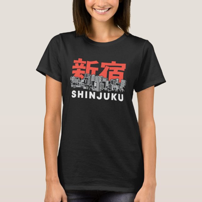Camiseta Shinjuku Tokyo Japão Souvenir Japonês Kanji Chara (Frente)