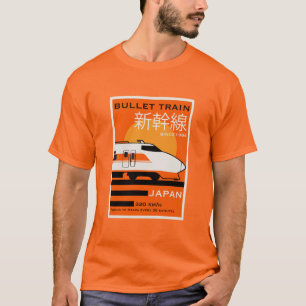 Camiseta Shinkansen do trem de bala do Japão viagem