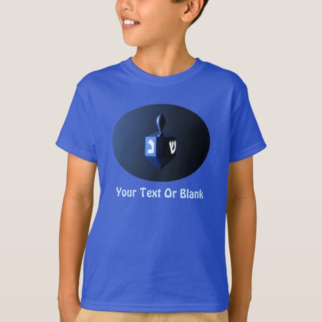 Camiseta Shiny Blue Dreidel (Frente)