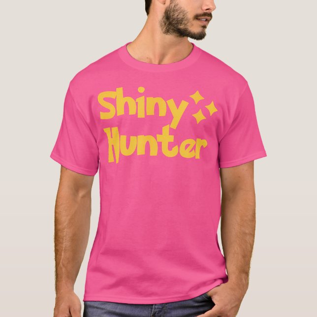 Camiseta Shiny Hunter Engraçado Para Jogadores Poke Monster (Frente)