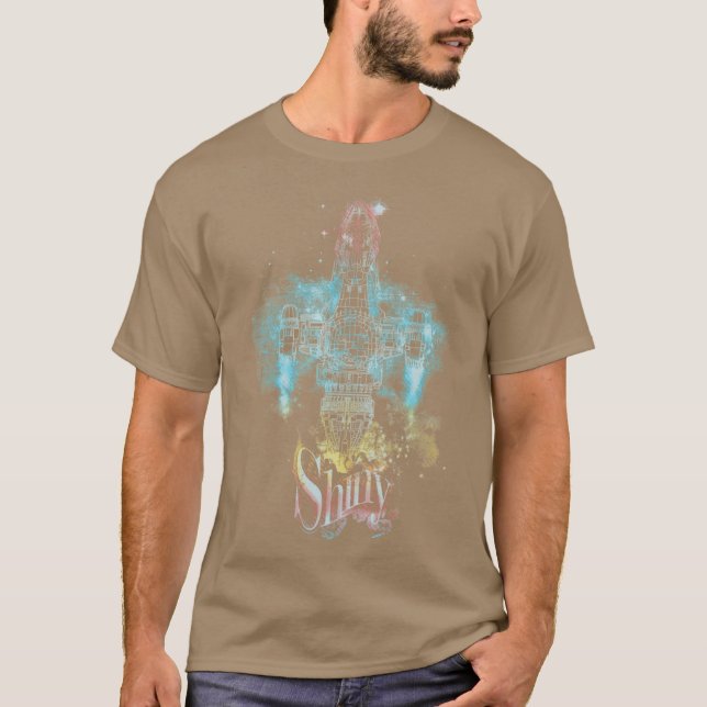 Camiseta shiny space ship friends (Frente)