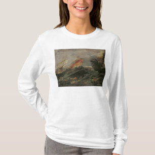 Camiseta Shipwreck em uma costa rochosa, c.1645-50