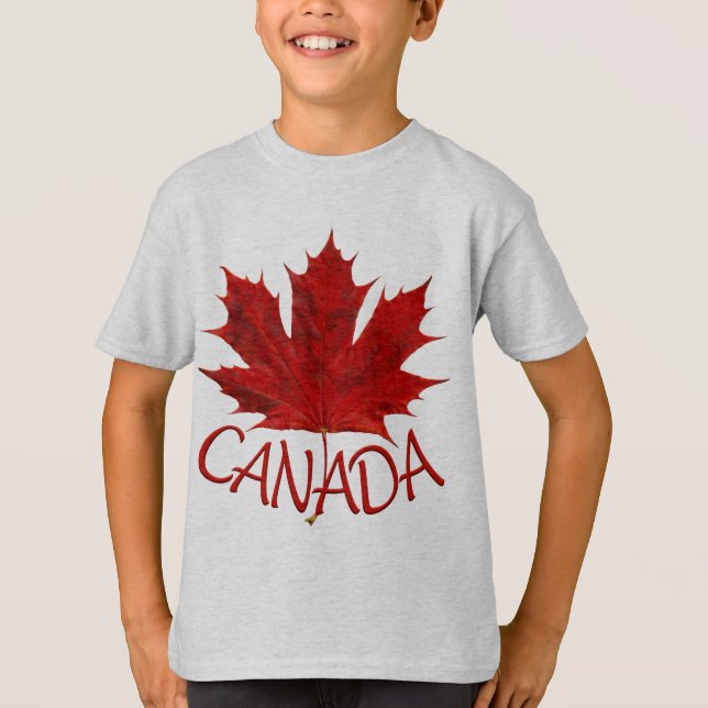 Camiseta Shir do Kid Canada Flag Sweatshirt Maple Leaf Kid (Frente)
