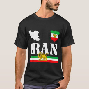 Camiseta Shir o khorshid iran, leão e sol, pérsia 