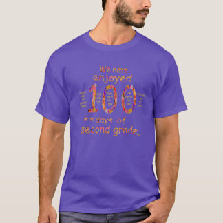 CAMISETA SHIRT.100.1.100-DAY TSHIRT.PURPLE.WORDS.FRNTBACK