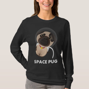 Camiseta Shirt 544 Clássico com Astronauta Espacial Pug
