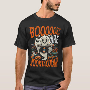 Camiseta Shirt Book de Halloween - Fantasma Design de Lover