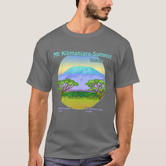 Camiseta Shirt da Cimeira de Kilimanjaro (Frente)