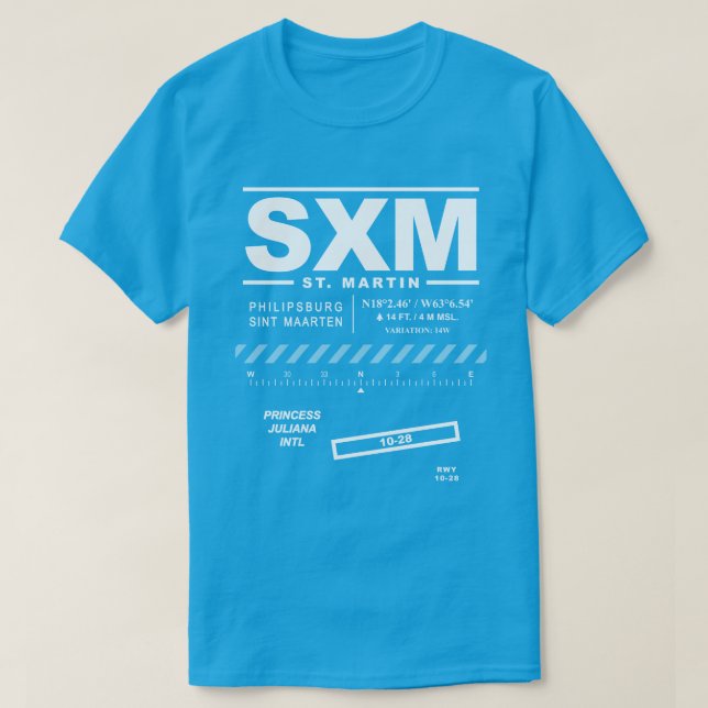 Camiseta Shirt da Princesa Juliana International Airport SX (Frente do Design)