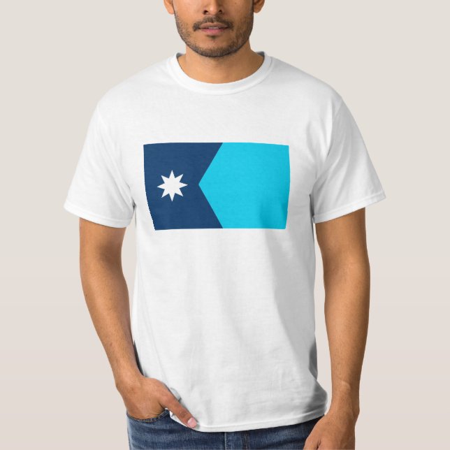 Camiseta Shirt de Bandeira do Estado de Minnesota (Frente)
