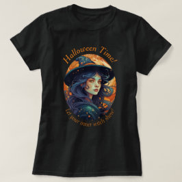 Camiseta Shirt de bruxa de Halloween para ela