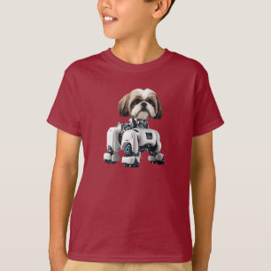 Camiseta Shirt Shih Tzu Robot Kid