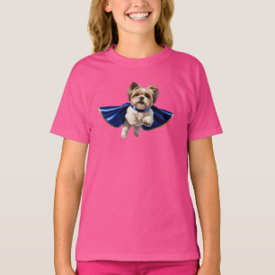 Camiseta Shirt Shih Tzu Super Herói Kid