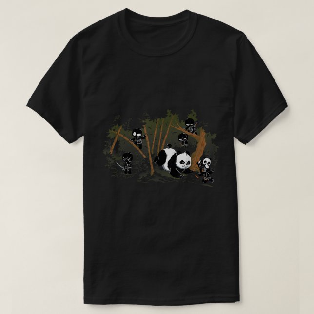 Camiseta ShirtWoot Ninja Não-Robusta Quando Os Animais Atac (Frente do Design)