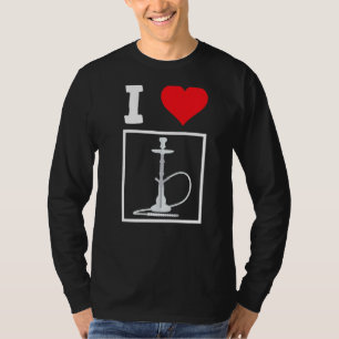 Camiseta Shisha Hookah Steam Heart Cigarro