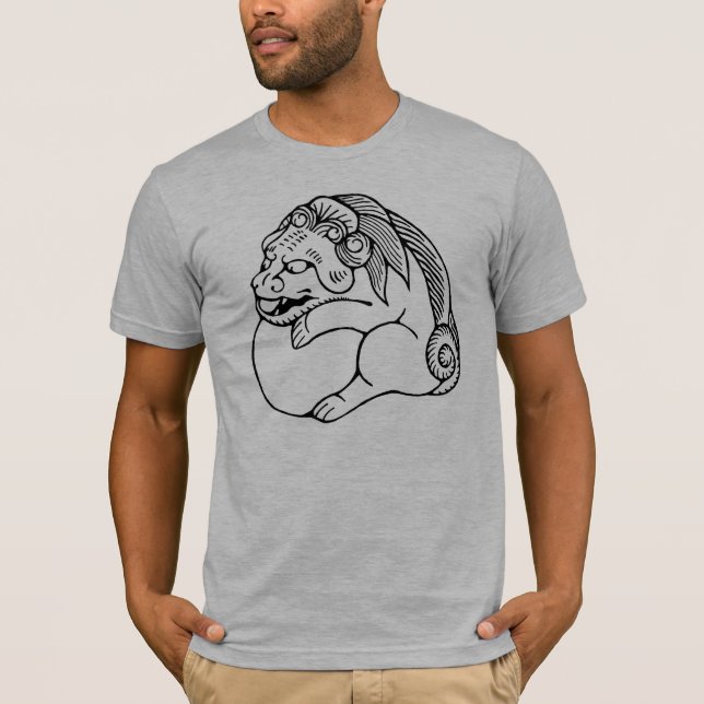 Camiseta Shishi chinês do leão de Netsuke (Frente)
