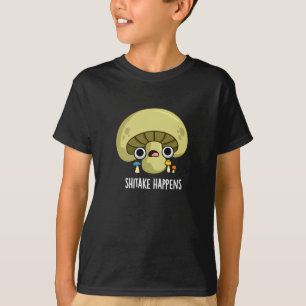 Camiseta Shitake Acontece Engraçado Cogumelo Escuro BG