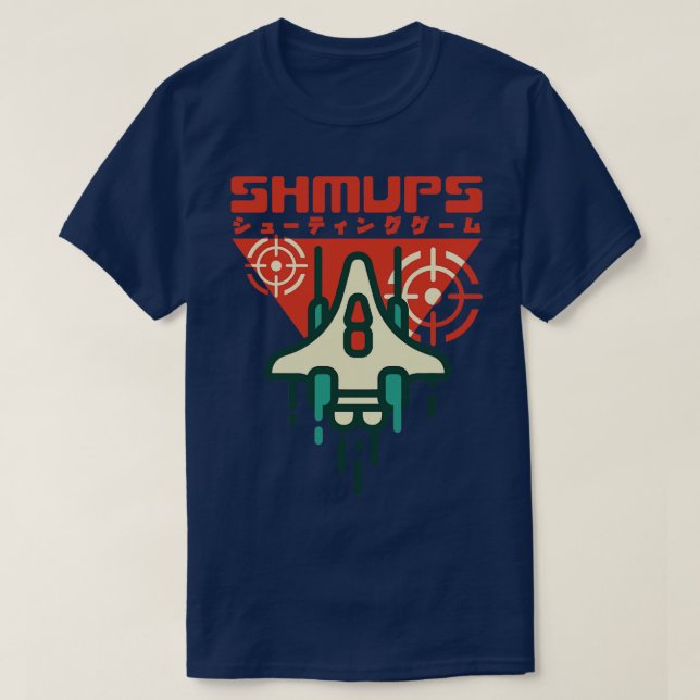 Camiseta Shmup Shoot Em Up Games Japonês Retro Aestético G (Frente do Design)